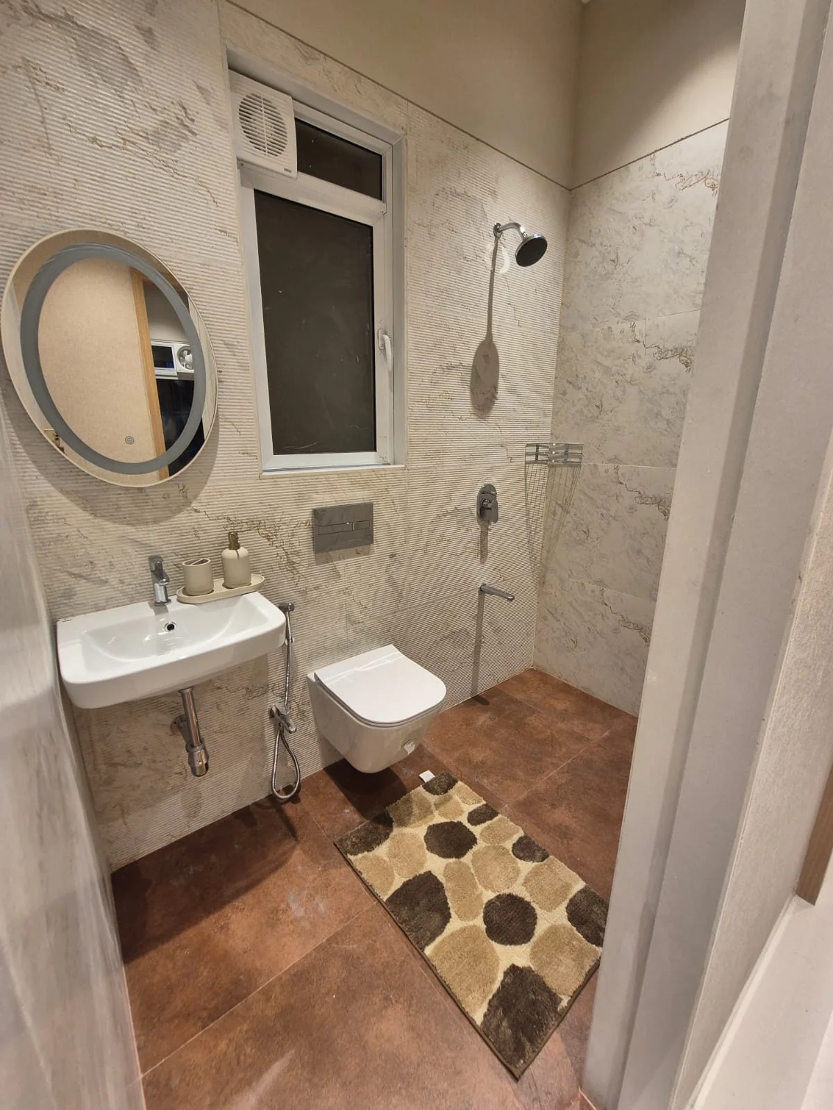 Bathroom vanity in the Unimax Life sample flat