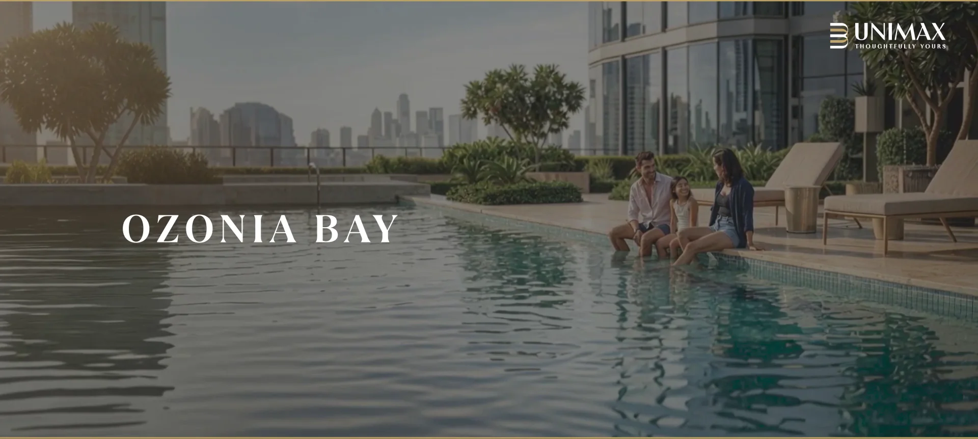 The Ozonia Bay pool deck at Unimax Life, artist's impression
